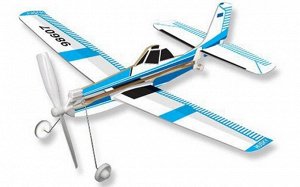 98607 Самолет летающий с резиномотором 240х290 1стр., 330х110х25 мм, Картонная упаковка
