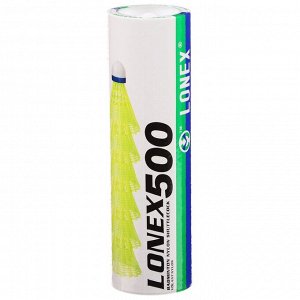 Набор воланов для бадминтона LONEX №500, 4 г, 6 шт., цвет белый