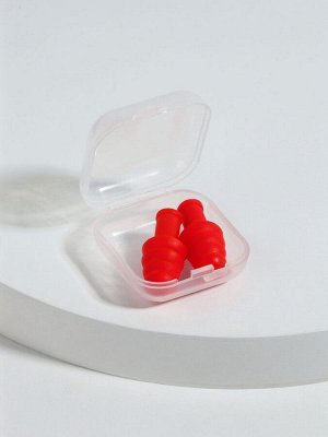 Беруши, 3x1.3 см, в футляре, фасовка 10 шт., силиконовые, МИКС