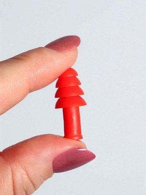 Беруши, 3x1.3 см, в футляре, фасовка 10 шт., силиконовые, МИКС