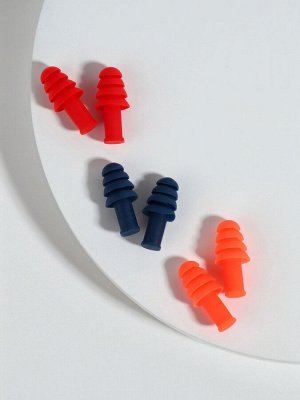 Беруши, 3x1.3 см, в футляре, фасовка 10 шт., силиконовые, МИКС