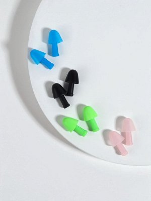 Беруши, 2.5x1 см, в футляре, фасовка 10 шт., силиконовые, МИКС