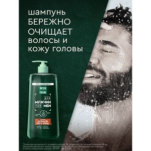 NEW ! Чистая Линия шампунь для роста волос мужской с перечной мятой и кофеином 1000 мл