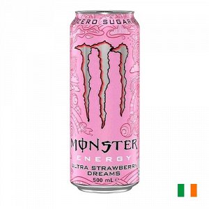 Monster Energy Strawberry Dreams 500ml - Энергетик Монстр "клубничные мечты". Без сахара