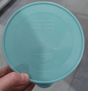 Контейнер для продуктов Verona круглой формы объемом 1 литр с гибкой крышкой цвет Голубой