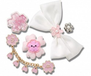 Crocs Jibbitz™ шарм - «Сакура: Весеннее настроение» набор (5 штук)