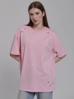 ФУТБОЛКА ЖЕНСКАЯ розовый/св.серый