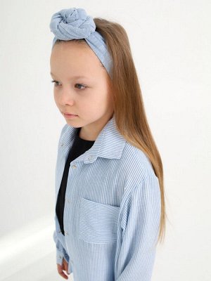 Солоха льняная с узлом, голубая