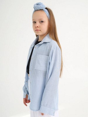 Солоха льняная с узлом, голубая