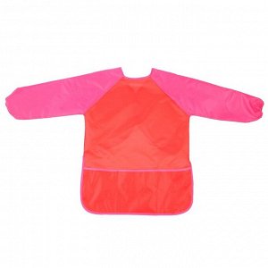 Фартук детский для творчества с рукавами и карманами, на липучке, размер M, цвет красный
