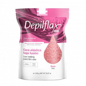 Воск горячий (пленочный) гранулы "Розовый" Depilflax 1кг