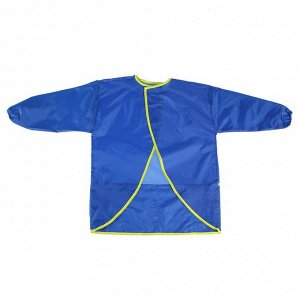Фартук детский для творчества с рукавами и карманами, на липучке, размер L, цвет синий