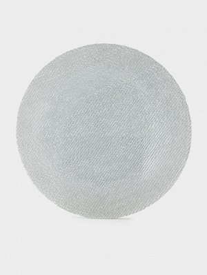 Тарелка подстановочная Magistro Cotton, d=33 см, стекло, серебристая