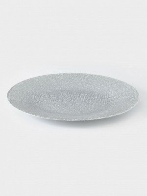 Тарелка подстановочная Magistro Cotton, d=33 см, стекло, серебристая