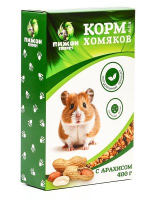 Корм "Пижон" для хомяков, с орехами, 400 г