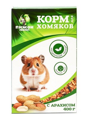 Корм "Пижон" для хомяков, с орехами, 400 г