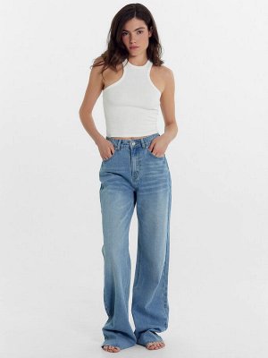 ДЖИНСЫ ЖЕНСКИЕ wide leg fit голубые