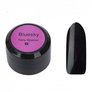 Bluesky Гель-краска для ногтей с липким слоем / Classic 02, черный, 8 мл