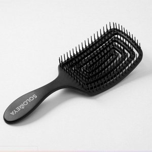 SOLOMEYA Расческа для сухих и влажных волос ароматизированная Wet Detangler Brush Oval ,1 шт