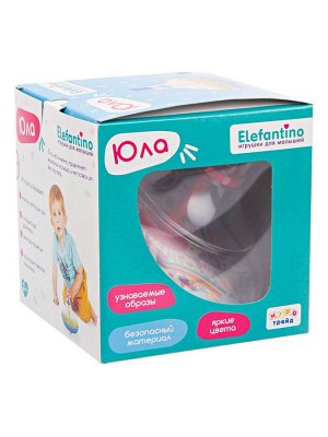 Юла прозрачная "Elefantino" Единорожки", цвет: красный пластик, в/к 12,5*13*12,5 см.