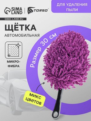 Щётка TORSO для удаления пыли, автомобильная 27 см, цвет синий