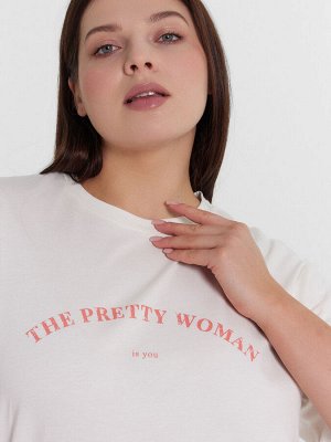 Пижама женская с надписью "The pretty women is you"