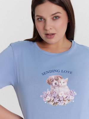 Пижама женская с принтом "sending love"