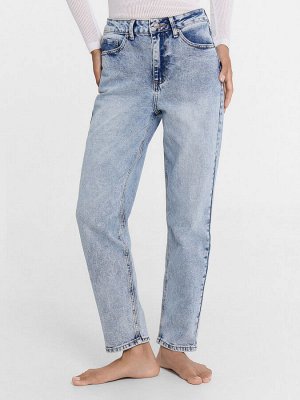 Брюки женские джинсовые mom fit светло-голубые