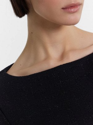 Платье женское черное с люрексом