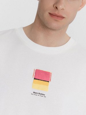 Футболка мужская белая с принтом Mark Rothko