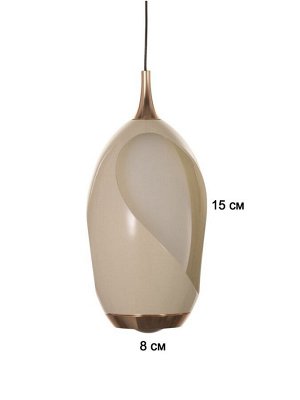 Светильник BayerLux «Люмине», 7 Вт, LED, 4000К, золото/белый, 9x9x18(+150) см