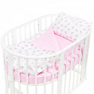 Комплект постельного белья 4 пред. "Sweet baby" Gelato Rosa (розовый) в круглую/овальную кровать