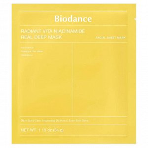 Biodance Гидрогелевая маска с витамином С и ниацинамидом 34гр Radiant Vita Niacinamide Real Deep