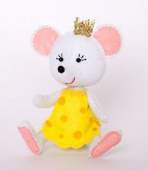 Набор для изготовления текст. игрушки "Принцесса Мышка",пакет 15*21 см