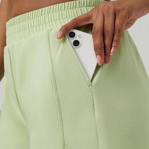 Спортивные двухслойные быстросохнущие шорты для фитнеса, бега, сиреневые