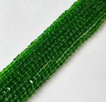 Бусины-кубики стеклянные, 4*4 мм, 95-100 шт./низка