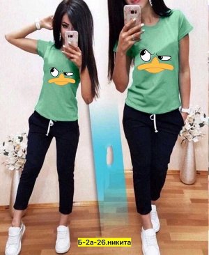 Женский костюм двойка ткань хлопок