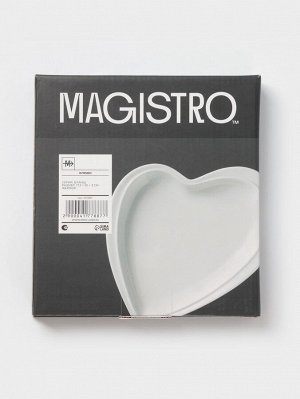 Блюдо Magistro «Сердце Бланш», 17.5x20x3 см, фарфор, белое