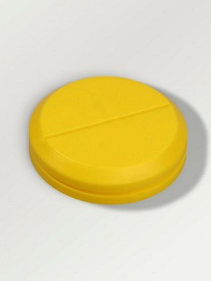 Таблетница с таблеторезкой, d=7x2.3 см, 1 секция, МИКС