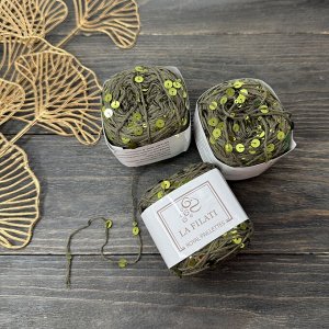 Пайетки на хлопке 50 гр/120 м  La Filati