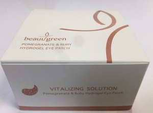 BeauuGreen Pomegranate &amp; Ruby Hydrogel Eye Patch Гидрогелевые патчи для кожи вокруг глаз с гранатом и рубиновой пудрой 60 шт