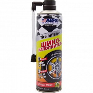 Аварийный герметик для колес ABRO Masters Tire Inflator, баллон 540мл (с трубкой), арт. QF-25-AM-RE