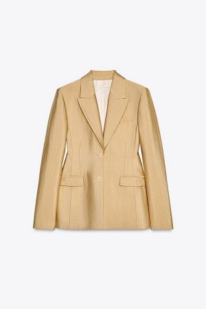 пиджак ЦВЕТ как на первом фото БЛЕЙЗЕР ОВЕРСАЙЗ – КОЛЛЕКЦИЯ ZW (OVERSIZE-BLAZER – ZW COLLECTION) ЖЕНСКАЯ КОЛЛЕКЦИЯ ZARA Широкий блейзер из вискозной пряжи. Зазубренные лацканы и длинные рукава. Передн