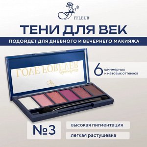 FFLEUR Тени Е-165 Love Forever №3 набор 6-цветов