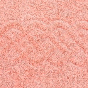 Полотенце махровое «Plait», цвет коралл, 30х70 см