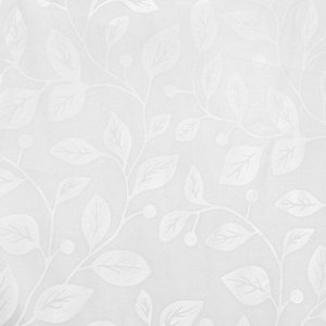 Штора вуаль с тиснением листья 500х260 см, цвет белый
