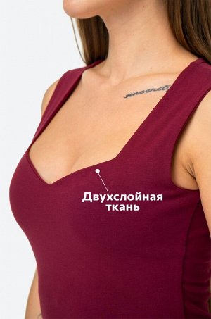 Женский трикотажный топ с вырезом Happyfox