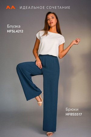 Женские летние брюки палаццо из ткани-жатка Happyfox