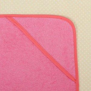 Полотенце-накидка махровое «Котик», размер 75x125 см, цвет розовый, хлопок, 300 г/м²
