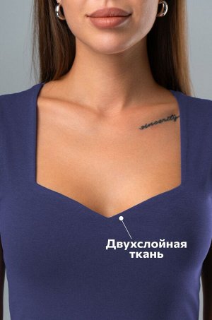 Женский трикотажный топ с вырезом Happyfox